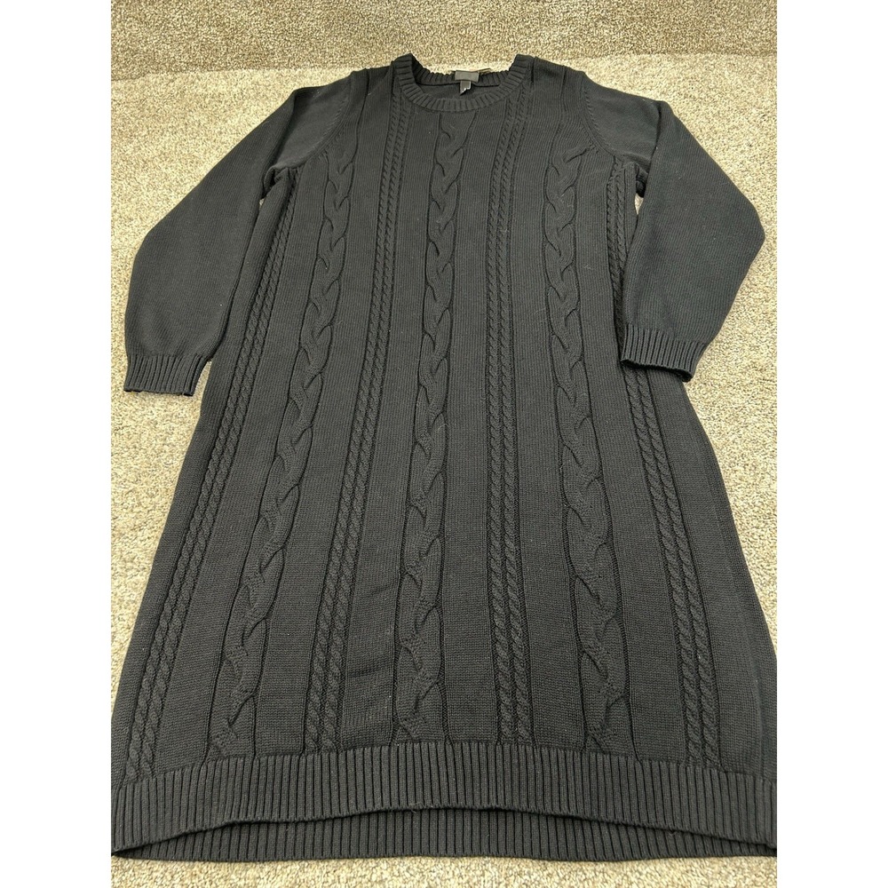 New‎ Torrid Black Cable Knit Shift Dress Size 3X/22-24 Cotton #0338